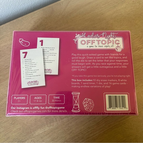 Off Topic Ladies Night Party Game for Adults Bachelorette Party & Game Night Fun - Picture 3 of 6